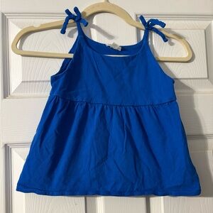 J Crew Crewcuts Kids Blue Bow Tank Top